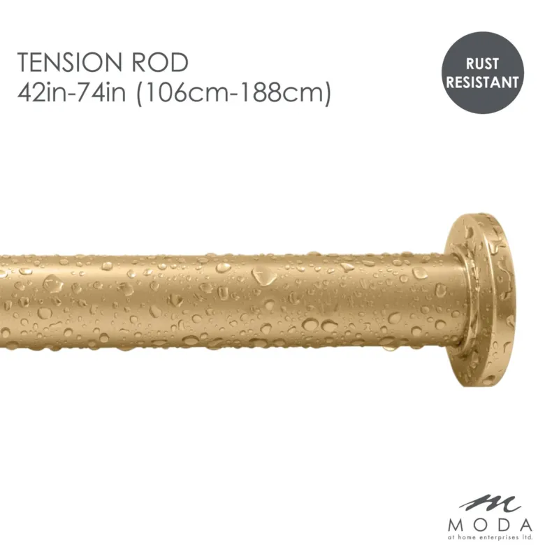 Draper Tension Curtain Rod Gold 41"-76"