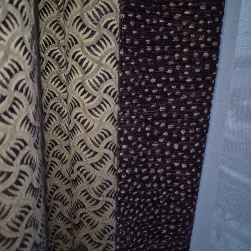 Luxus Vorhänge Gardinen Set 220x367Hotel Atlantic Hamburg Lila Violett Beige Gemustert