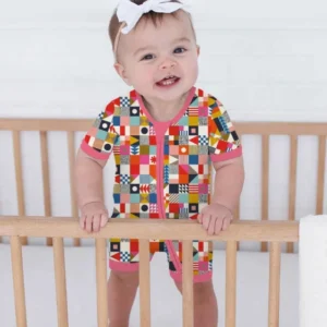Playful Shapes Bamboo Shorty Zippy