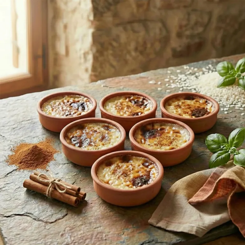 HELDENA Terrakotta Schalen 6er Set 250 ml glasiert für Tapas und Mezze