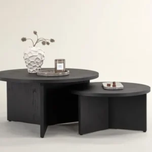 Couchtisch Allan Set - 2 Tische mit Holzoptik
