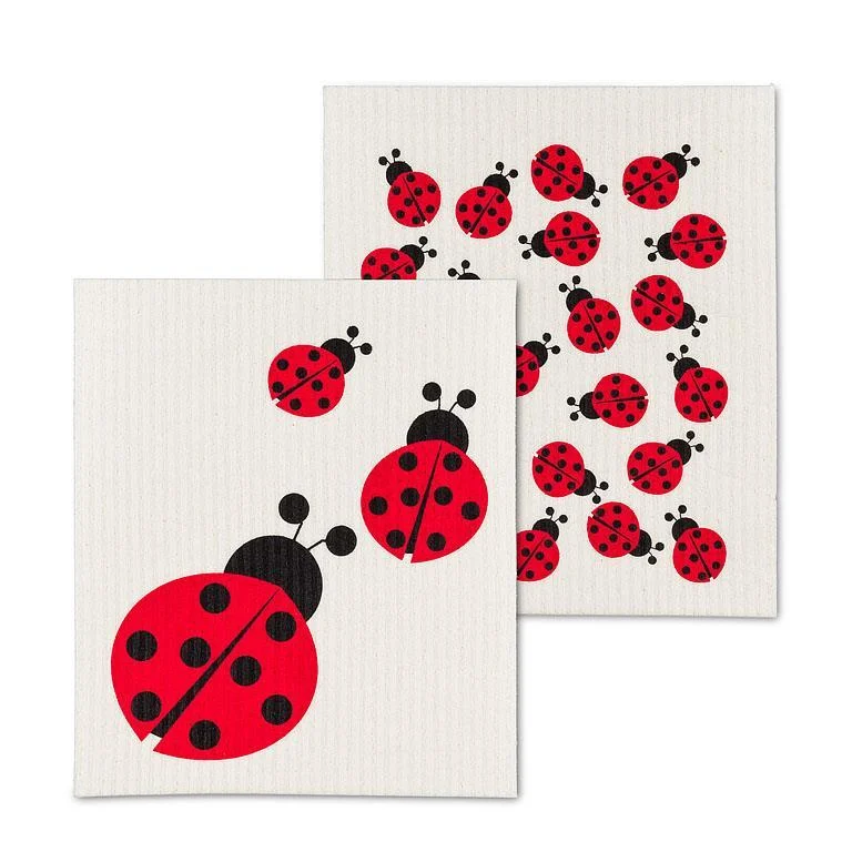 The Amazing Swedish Dishcloth Ladybugs Set of 2