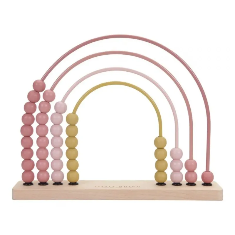 LITTLE DUTCH - Boulier En Bois Arc - en - ciel - Rose