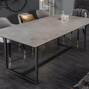 SYMBIOSE Design Esstisch 200cm Beton grau Keramik made in Italy