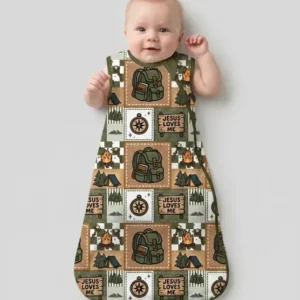 Camping Jesus Loves Me Bamboo Sleep Bag