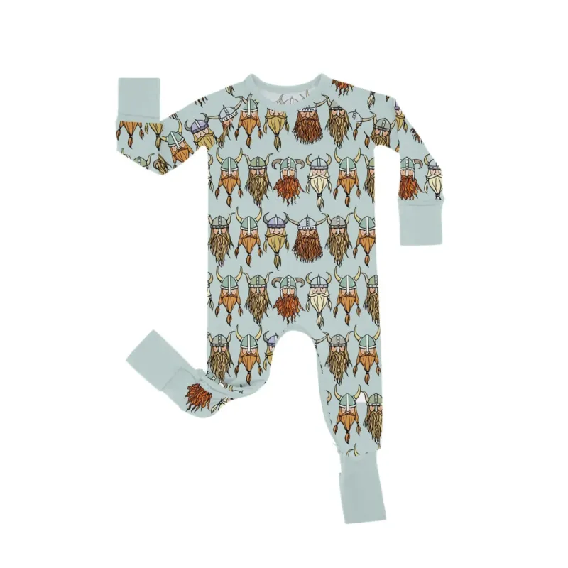 Viking Crescent Zippered Romper , Viking Crescent Zippered Romper - Newborn